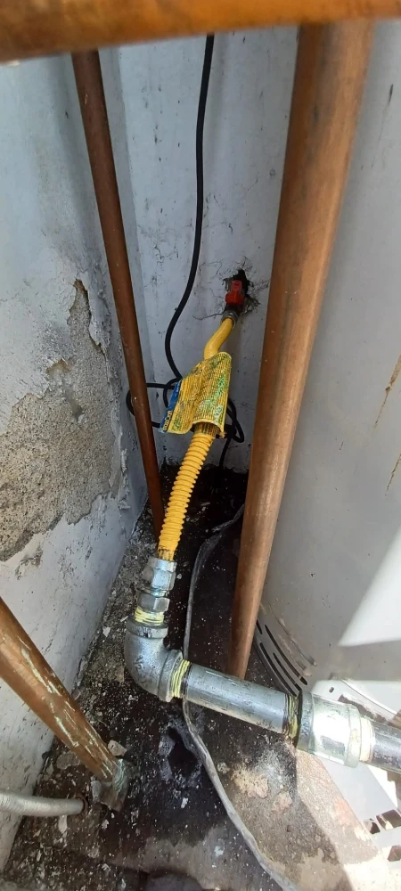 new gas line installed and replaced